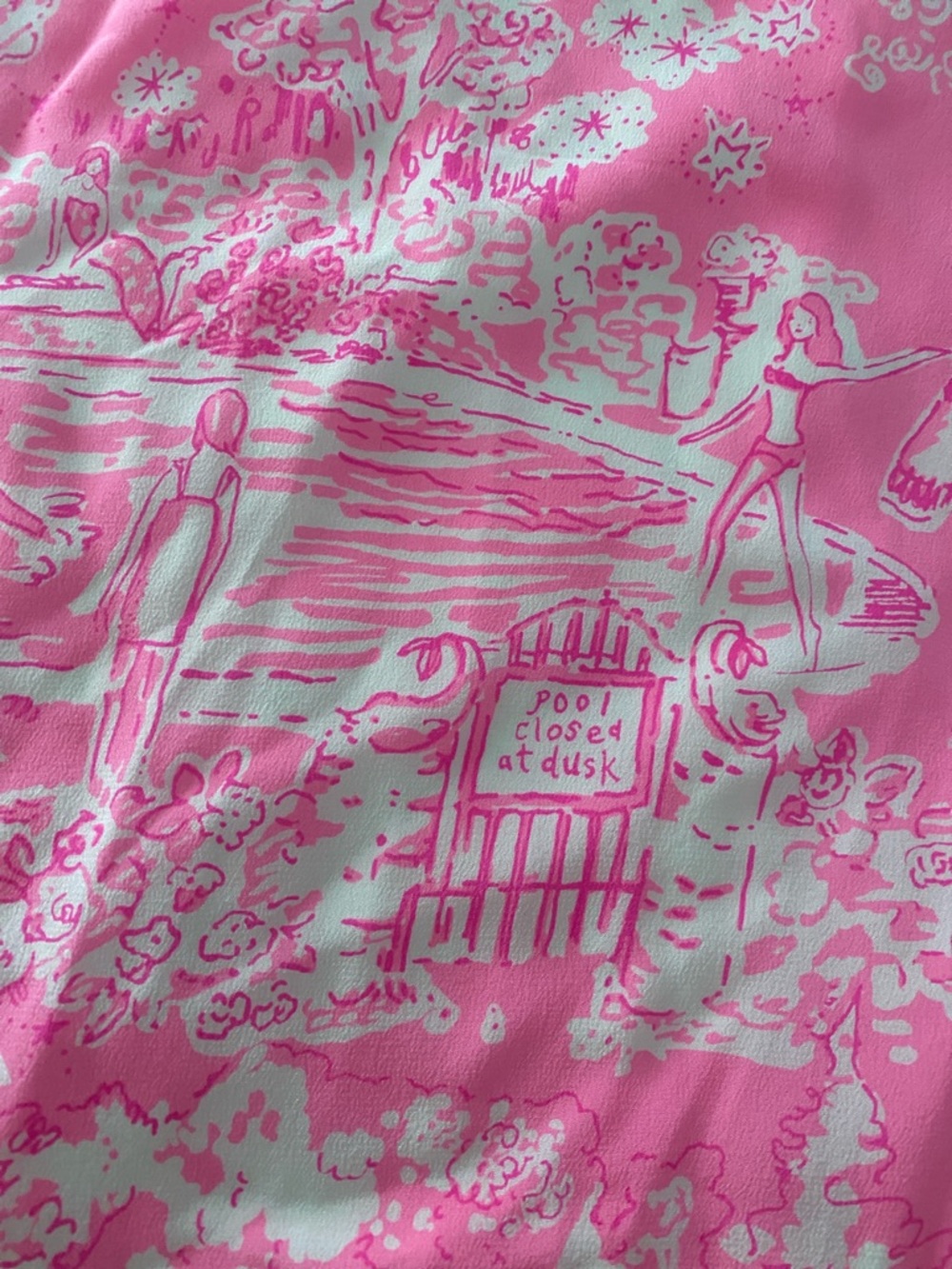 Lilly Pulitzer women’s Pink and White Toile Slip Dress size XL - Picture 4 of 8